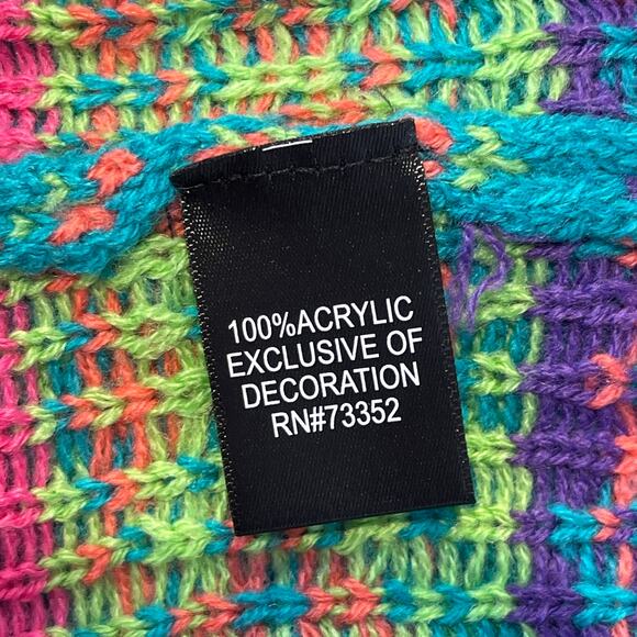 Blizzard Bay Festive Fashionable Flamingo Ugly Christmas Sweater Size Large - Picture 5 of 5